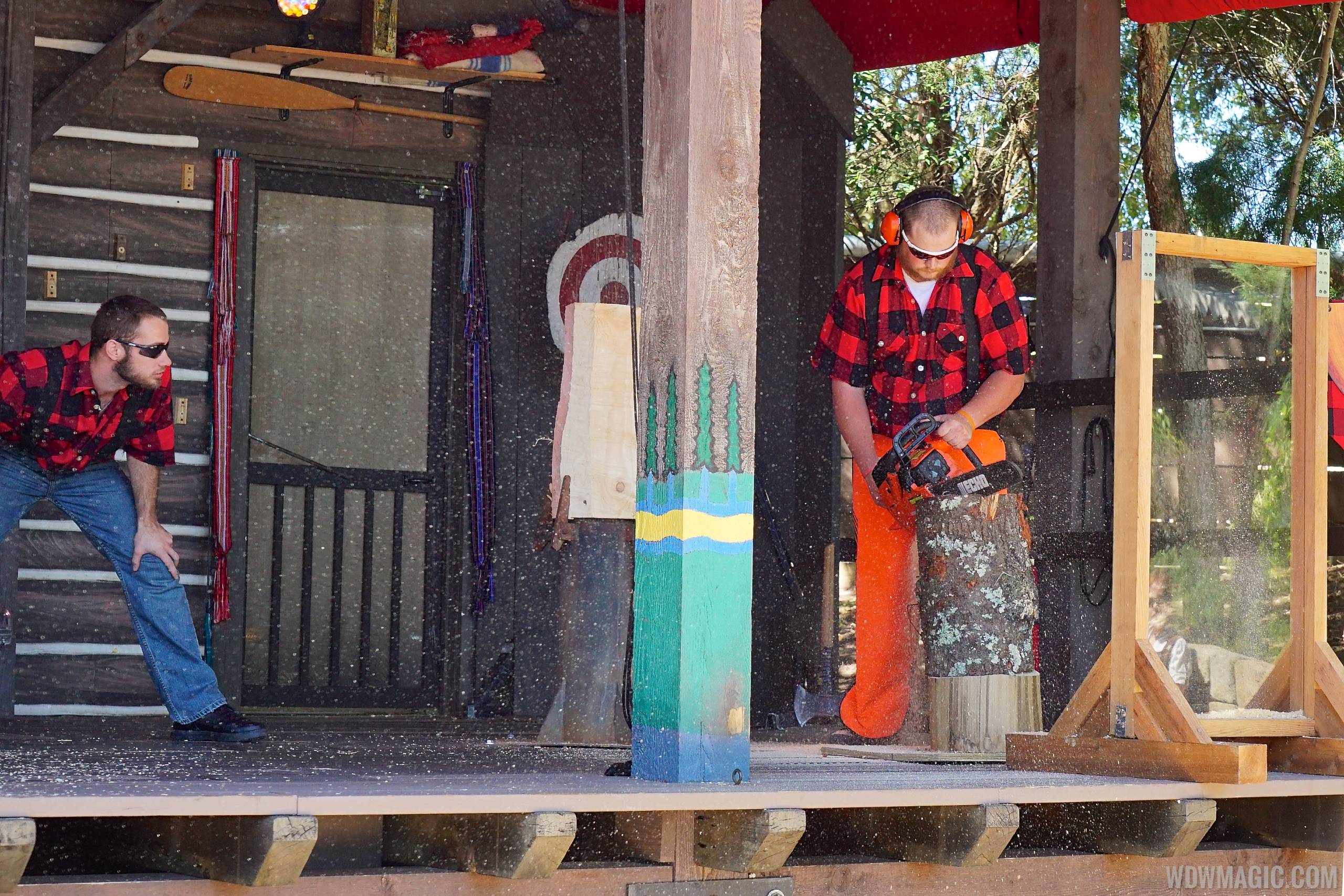 VIDEO Canadian Lumberjack Show makes its debut performance at Epcot's