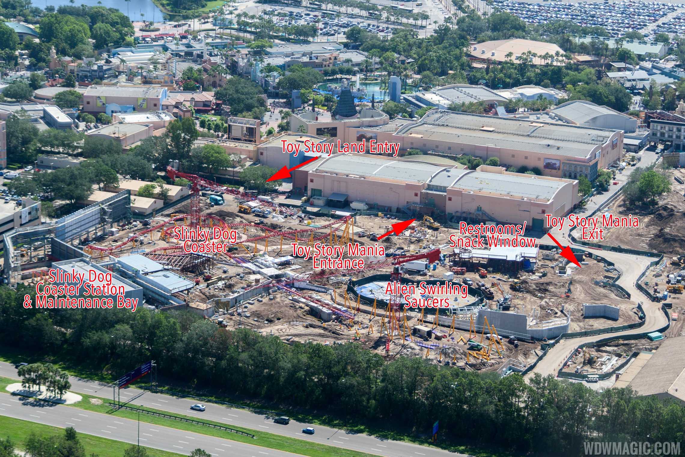 Aerial of Hollywood Studios