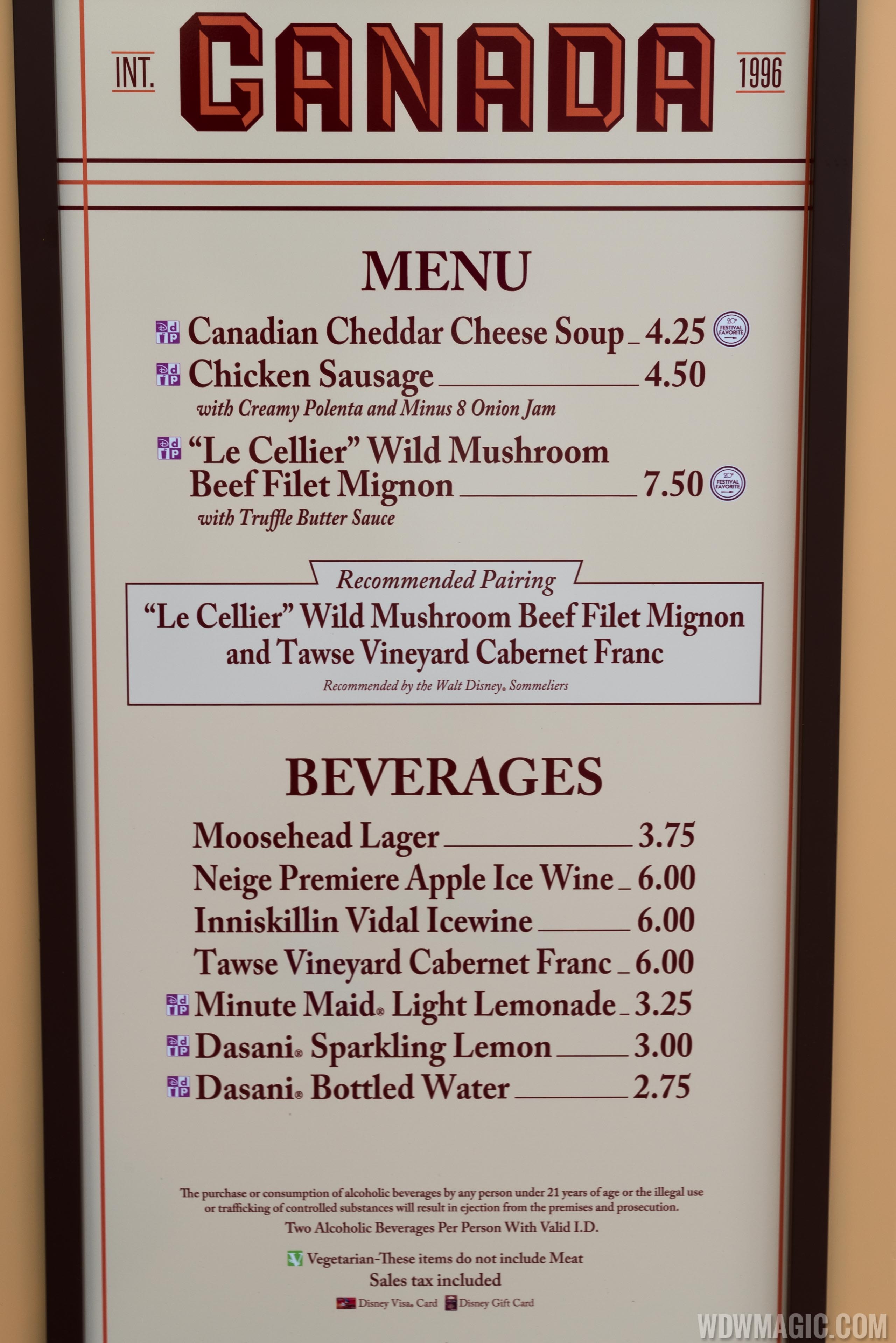 2015 Epcot Food and Wine Festival Marketplace kiosk menus and pricing Photo 15 of 59
