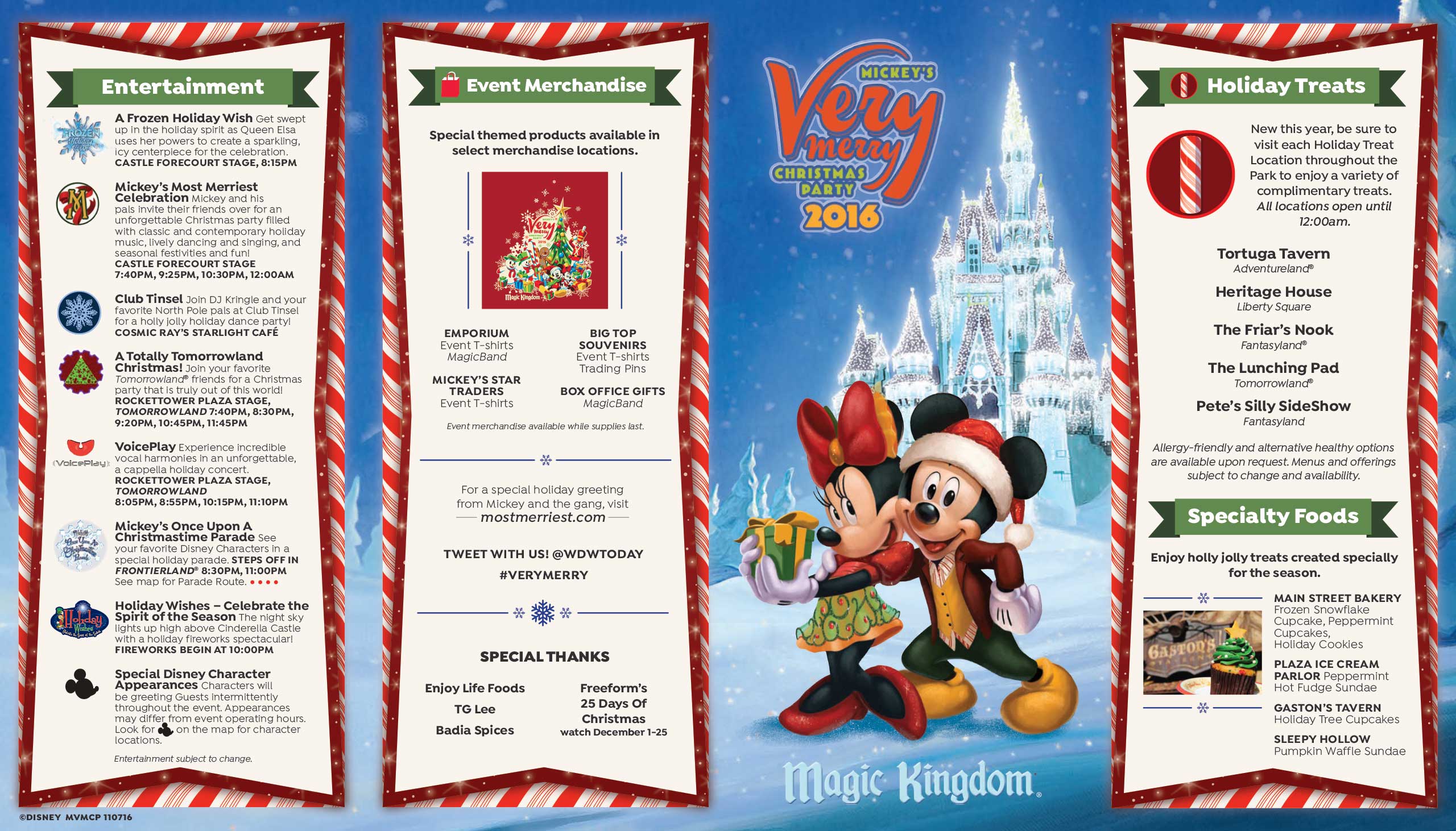 mickey s very merry christmas party 2016 guide map and mickey s very merry christmas party 2016 guide map and
