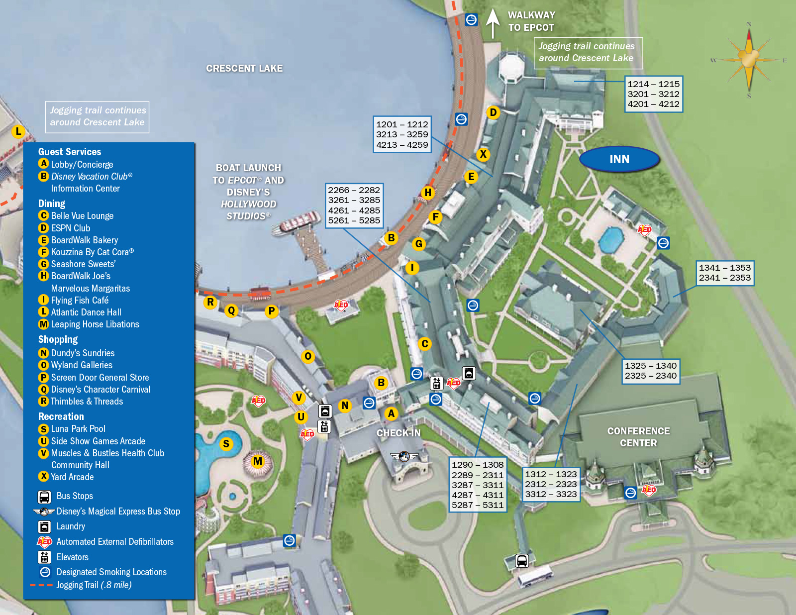 2013 BoardWalk Villas guide map Photo 2 of 4