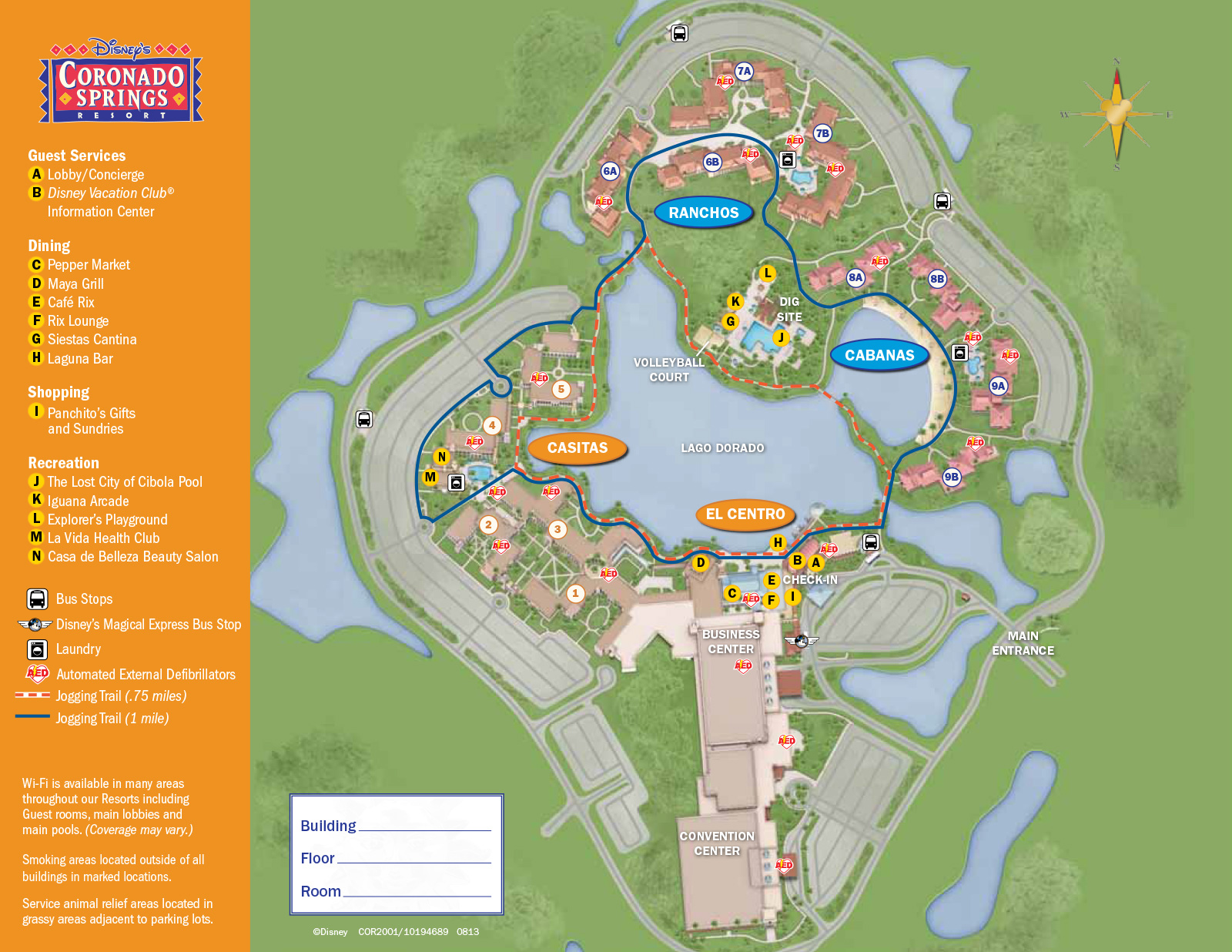 2013 Coronado Springs guide map - Photo 3 of 3